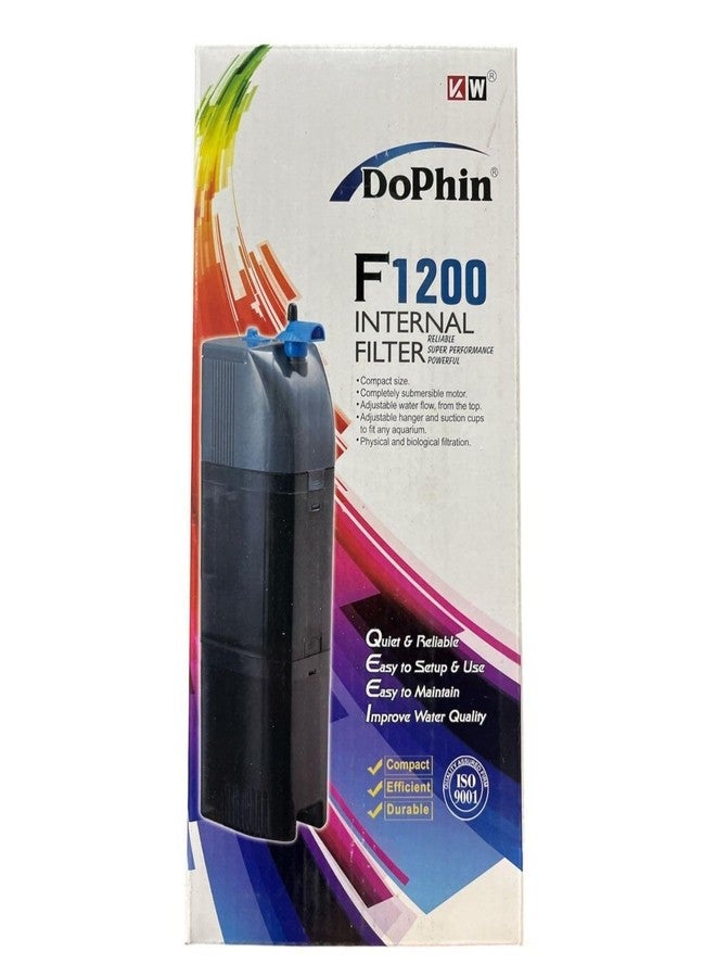 TUNAI Dophin F1200 Internal Filter for Aquarium Fish Tank | Completely Submersible Motor | Output: 580/500 L/H | Suitable for Fish Tank Size 120L | (Original from Tunai Store) - Image 1